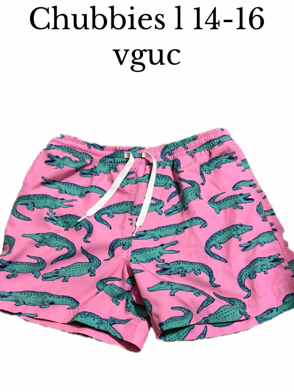 Chubbies large 14-16 alligator swim trunks lined